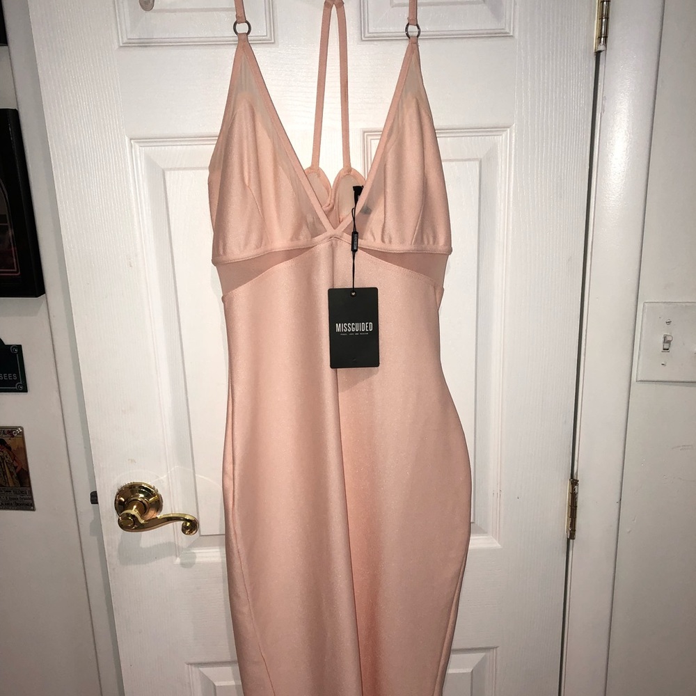 Missguided EXCLUSIVE Mesh Insert Bodycon Dress